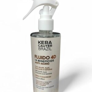 Fluido 4D Kera Cauter Brazil 260ml – 14 Benefícios Anti Frizz e Brilho