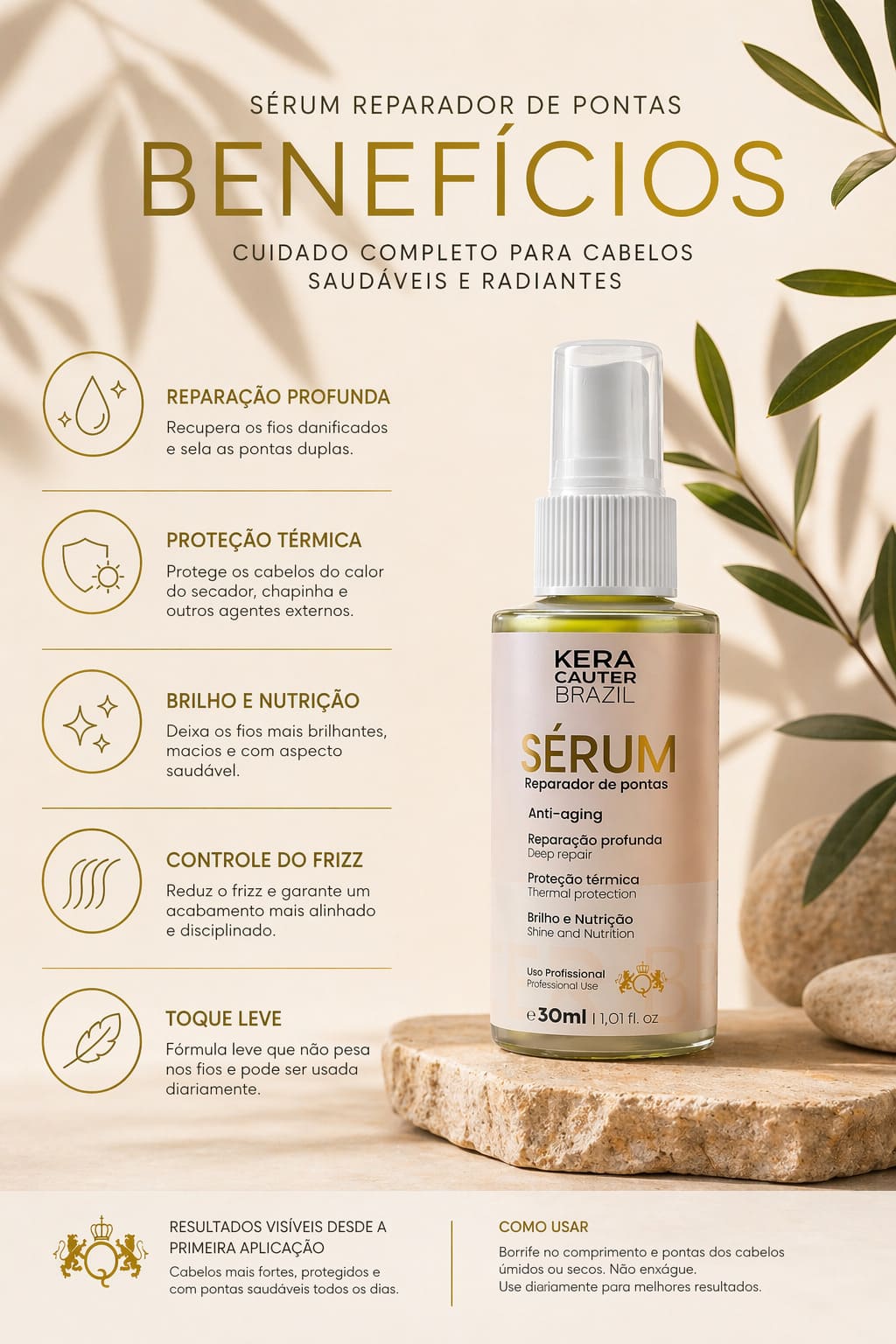 Oleo Reparador de Pontas Kera Cauter Brazil 30ml - Image 2