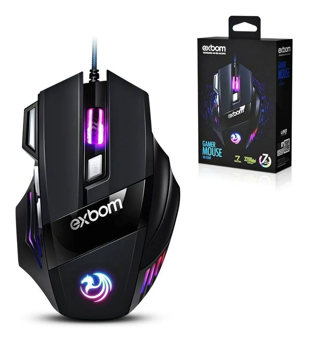 Mouse Para Jogo Gamer Ms G260 Preto Rgb Led 7 Botoes - Image 2