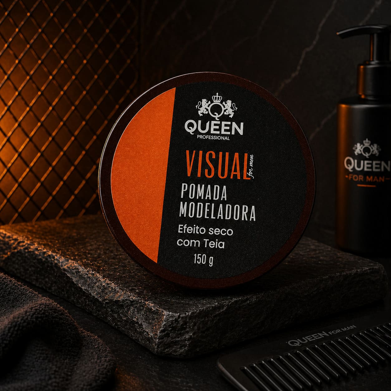 Pomada Modeladora Queen Visual 150g Efeito Teia Boa Fixação - Image 5