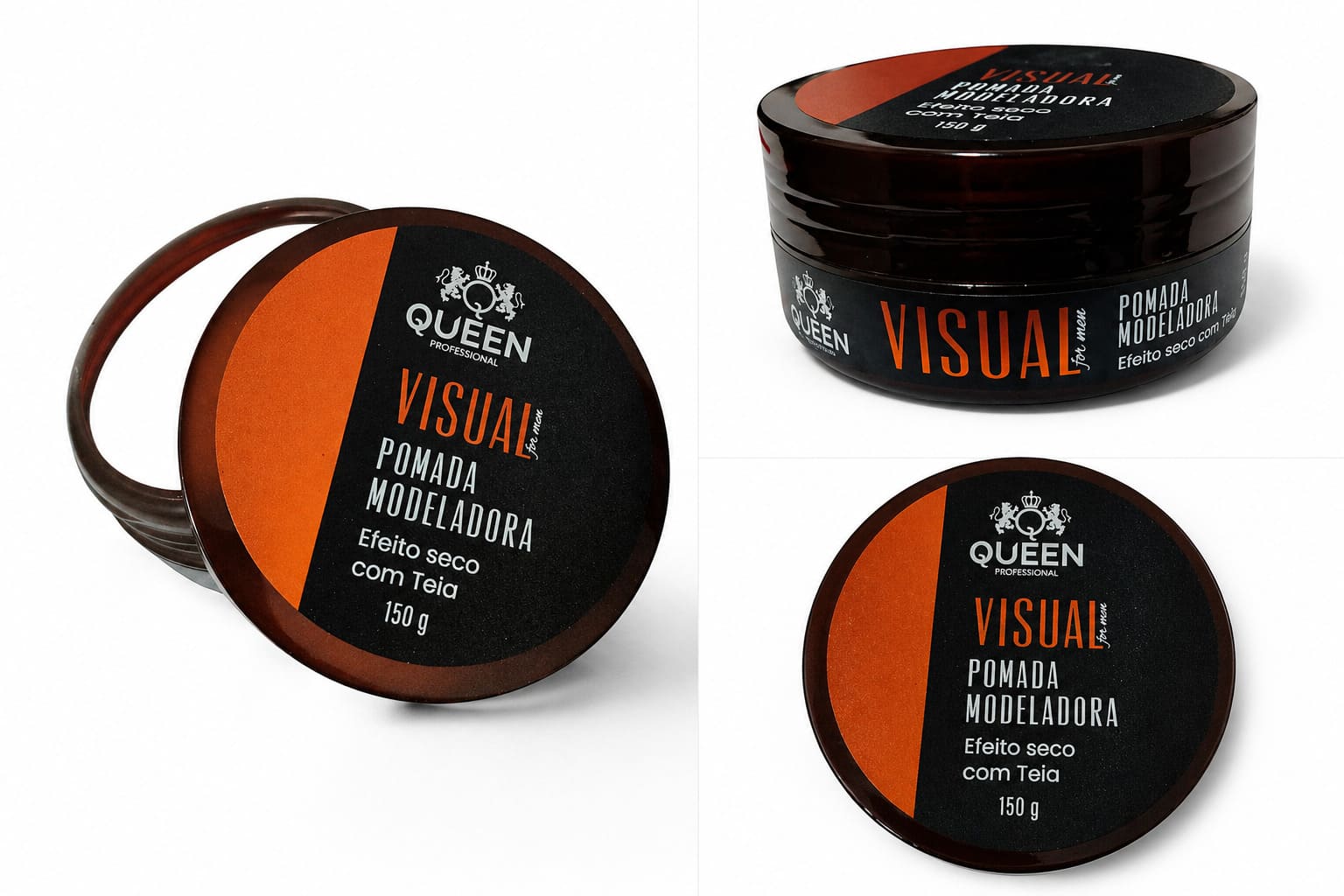 Pomada Modeladora Queen Visual 150g Efeito Teia Boa Fixação - Image 7