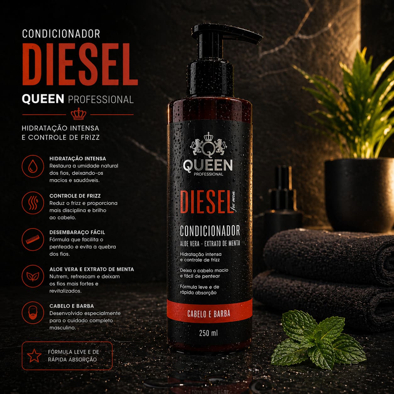 Melhor Condicionador Queen Diesel 250ml Hidratação Total - Image 5