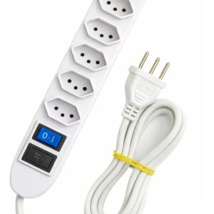 Filtro Linha 6 Tomadas 1,5m Com Proteção Energia Knup