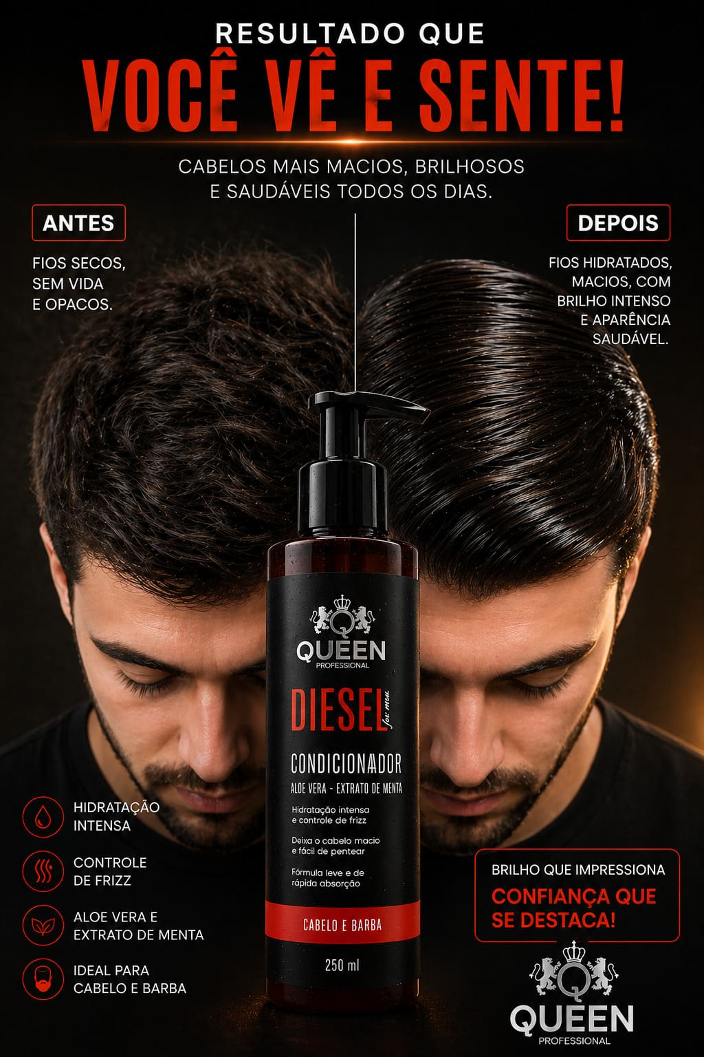 Melhor Condicionador Queen Diesel 250ml Hidratação Total - Image 3
