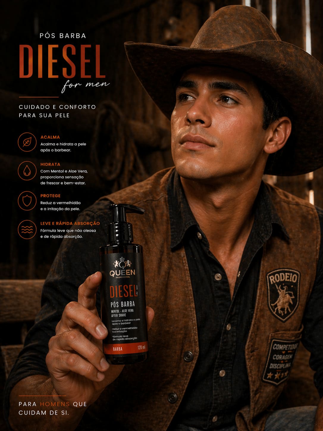 Pós Barba Queen Diesel 120ml Premium o Melhor da Categoria - Image 7