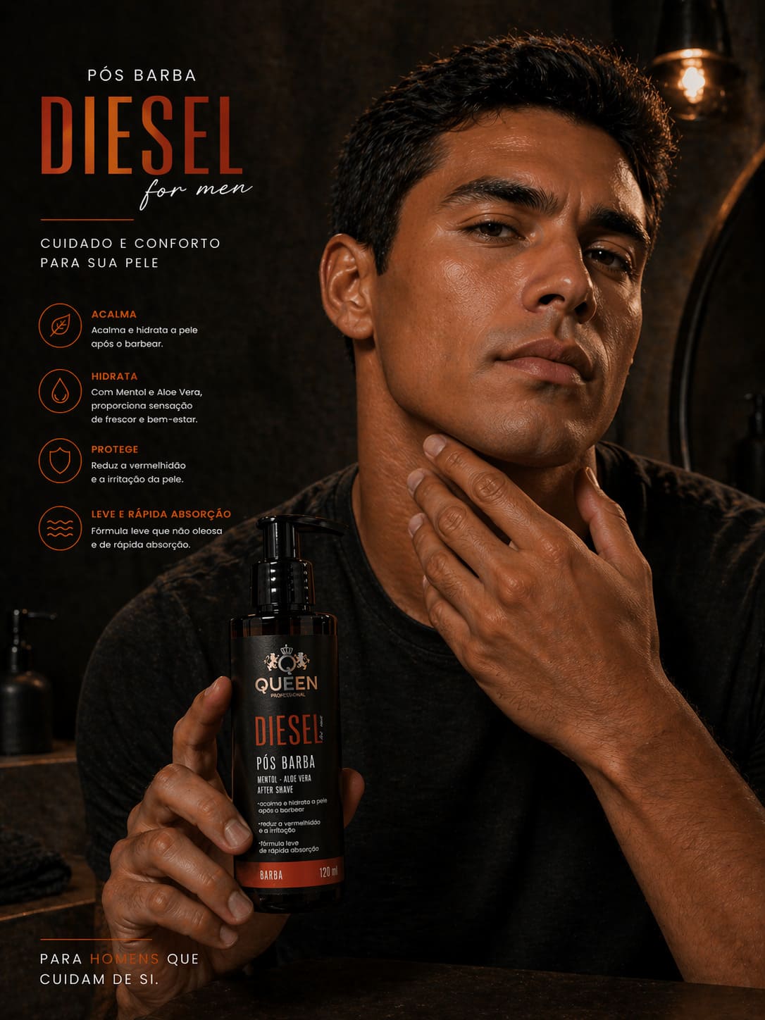 Pós Barba Queen Diesel 120ml Premium o Melhor da Categoria - Image 6