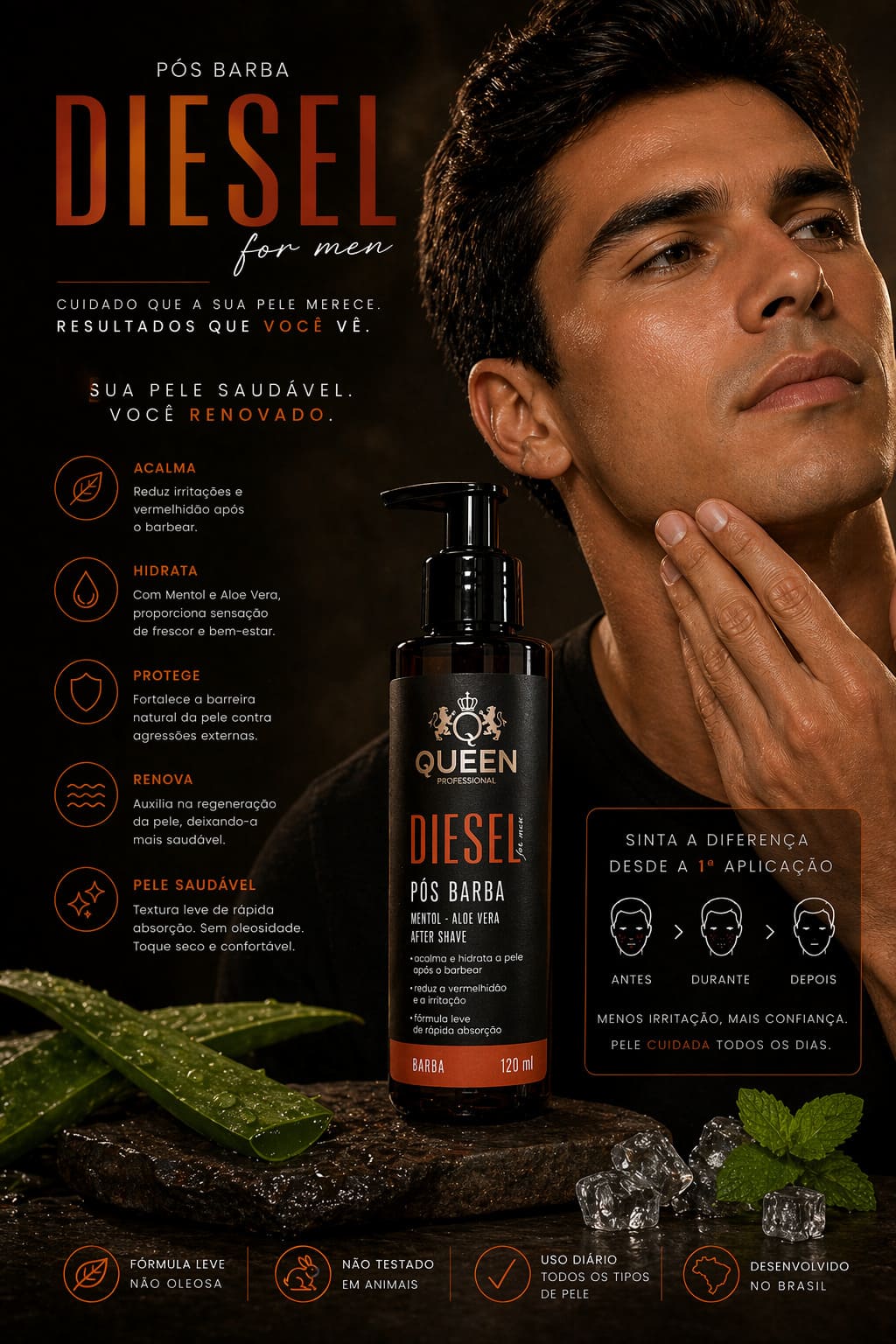 Pós Barba Queen Diesel 120ml Premium o Melhor da Categoria - Image 8